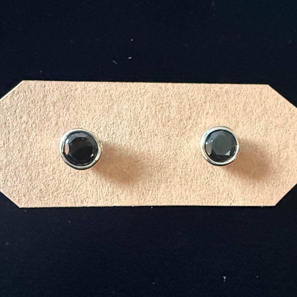 Elegant Black Stud Earrings